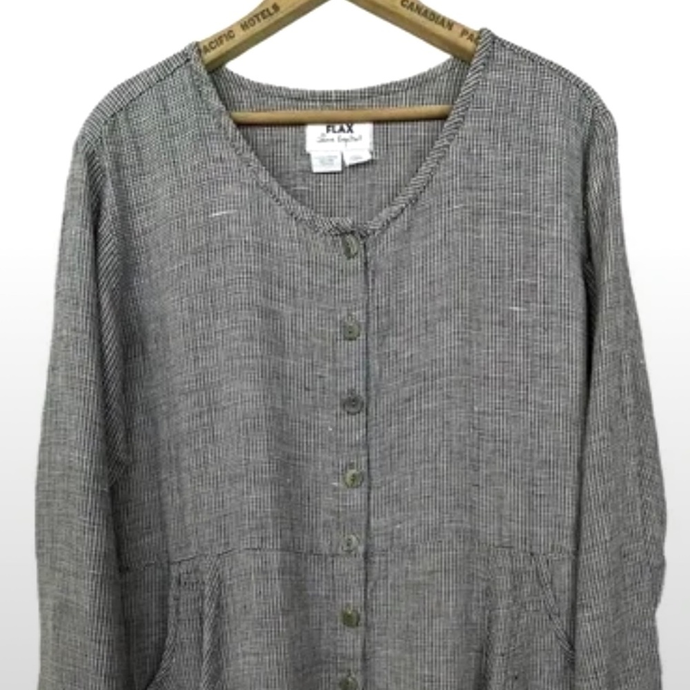 SOLD  Vintage FLAX Jeanne Engelhart,Tunic -have ,SAME  drop waist, oversized S